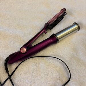 Instyler Rotating Hot Iron Hair Straightener Purple Working 1.25 in